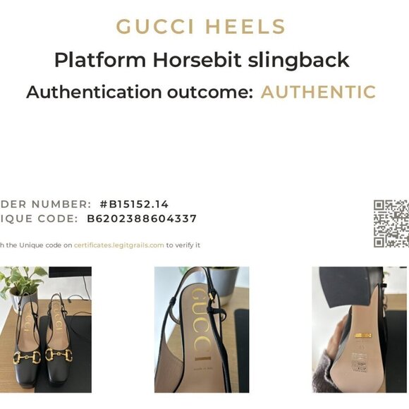 Gucci Horsebit Baby Platform Slingback Black Pumps Heels Size 40 - Picture 12 of 12